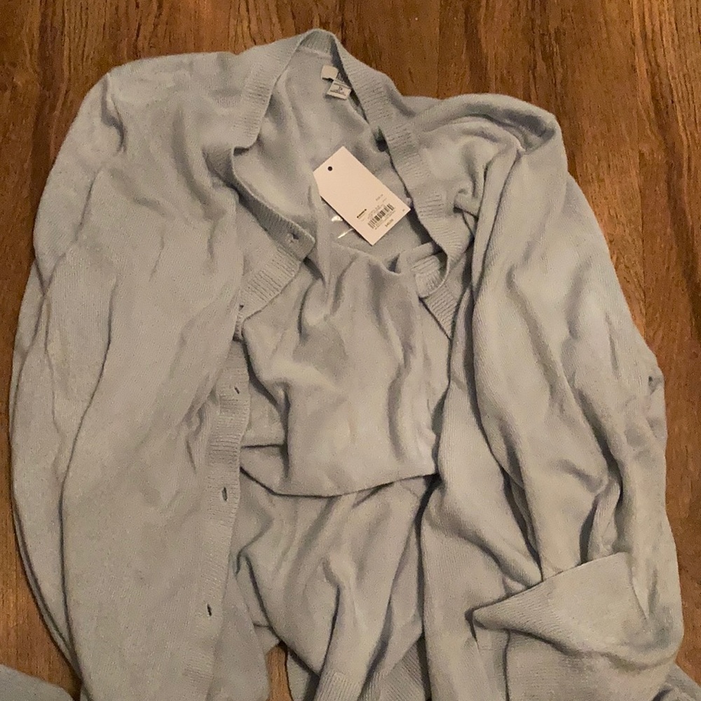 Womens Baby Blue Cardigan 3X Plus Size